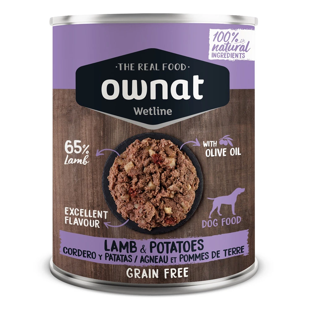 Влажный корм для собак Ownat Wetline Lamb & Potatoes (Ягненок с картофелем)